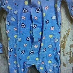 Blue Sports-Themed Kids One Piece